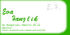 eva hanzlik business card